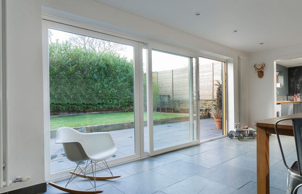 White uPVC sliding patio door